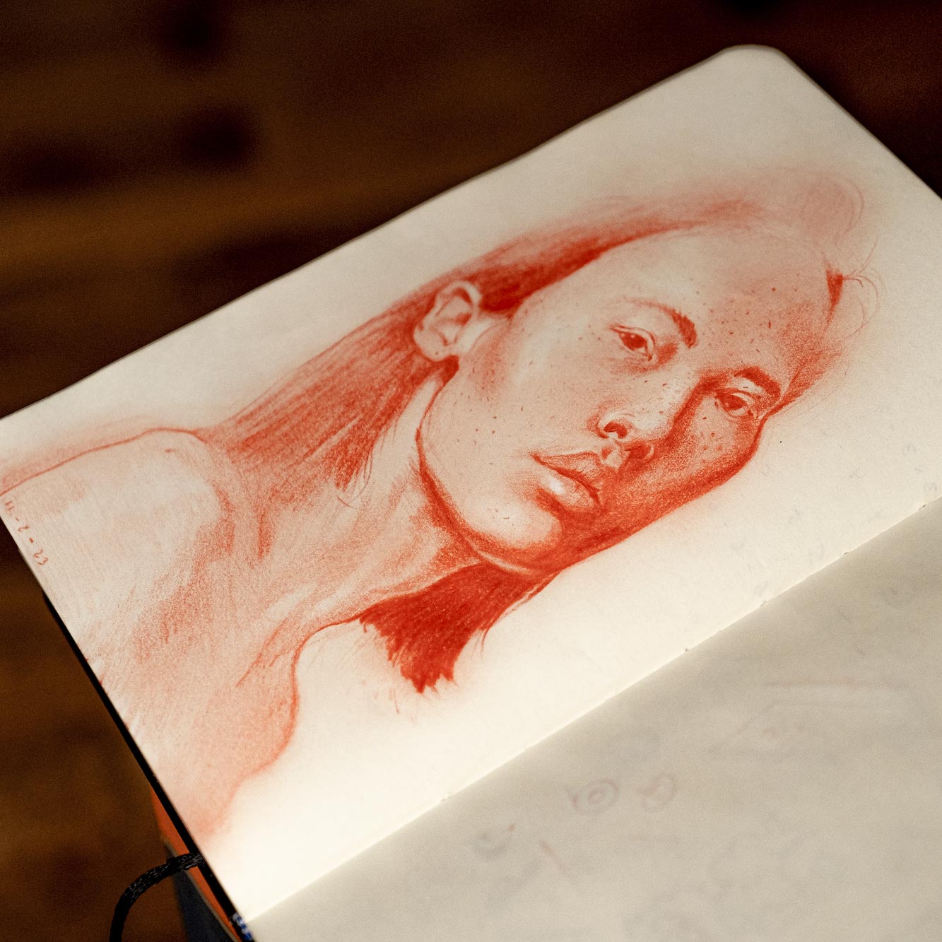 Sanguine drawing from March 13th, 2023