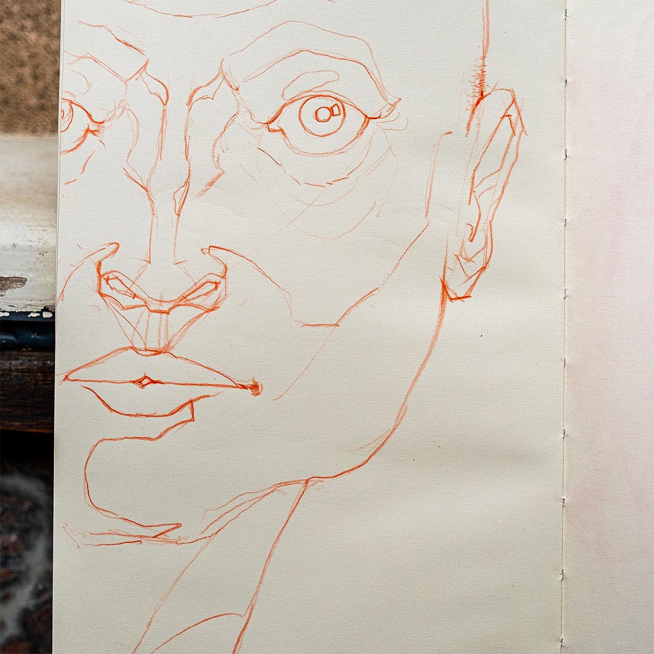 Sanguine drawing from August 24th, 2023