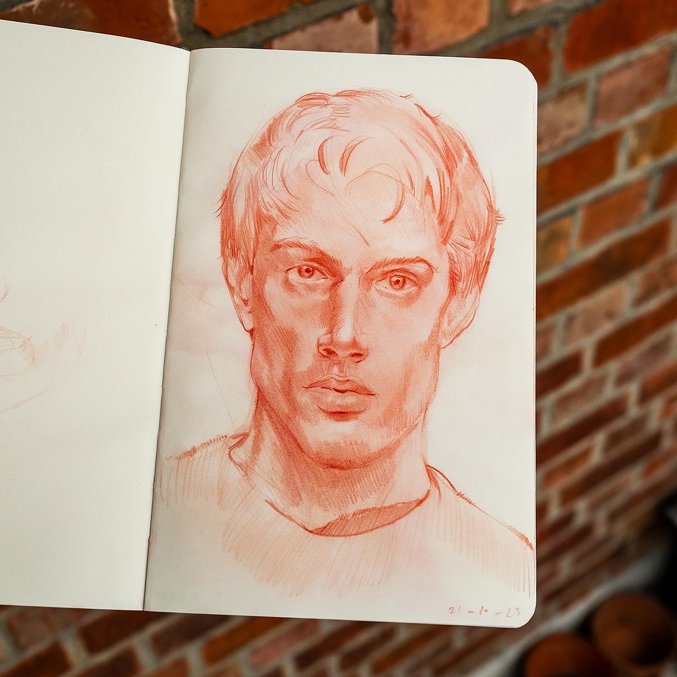 Sanguine drawing from October 21st, 2023