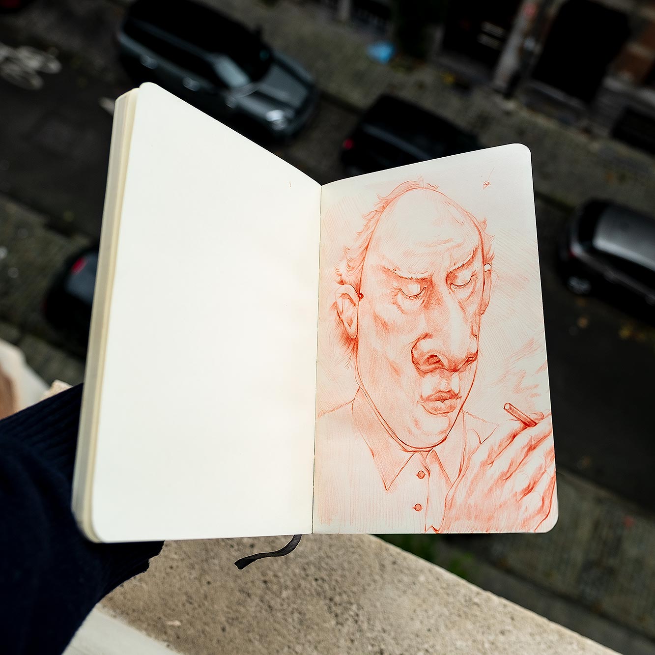 Sanguine drawing from October 29th, 2023