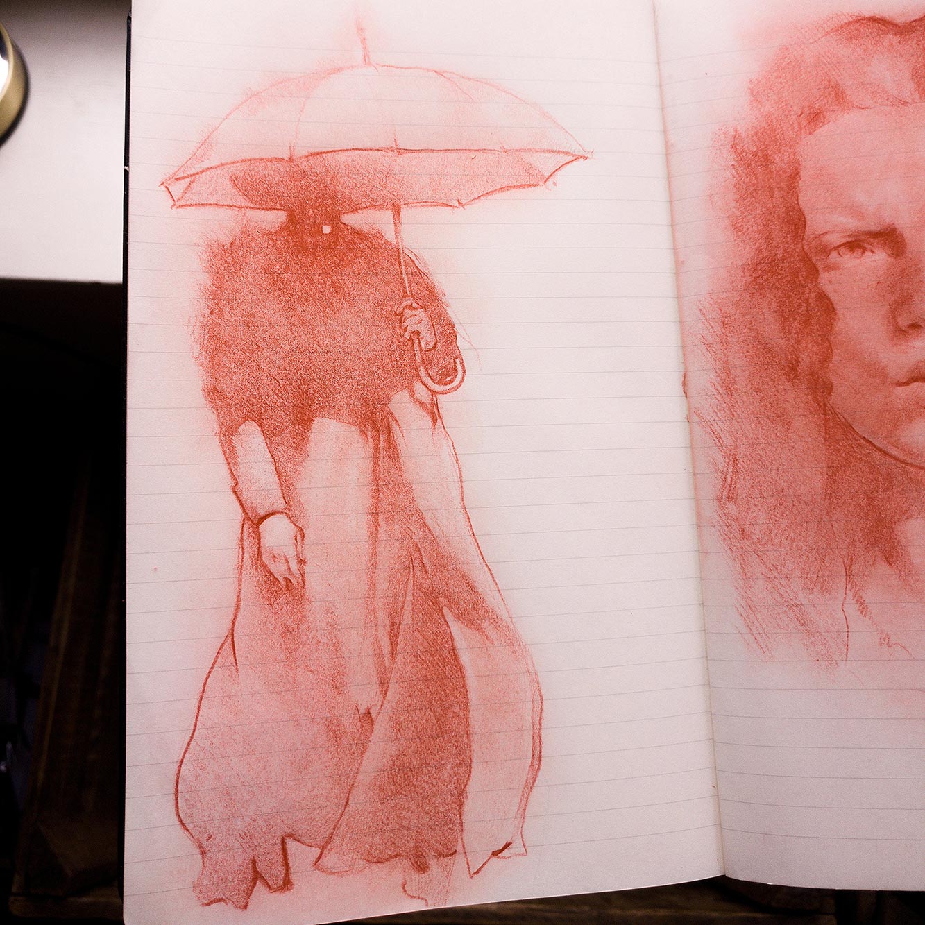 Sanguine drawing from January 23rd, 2024