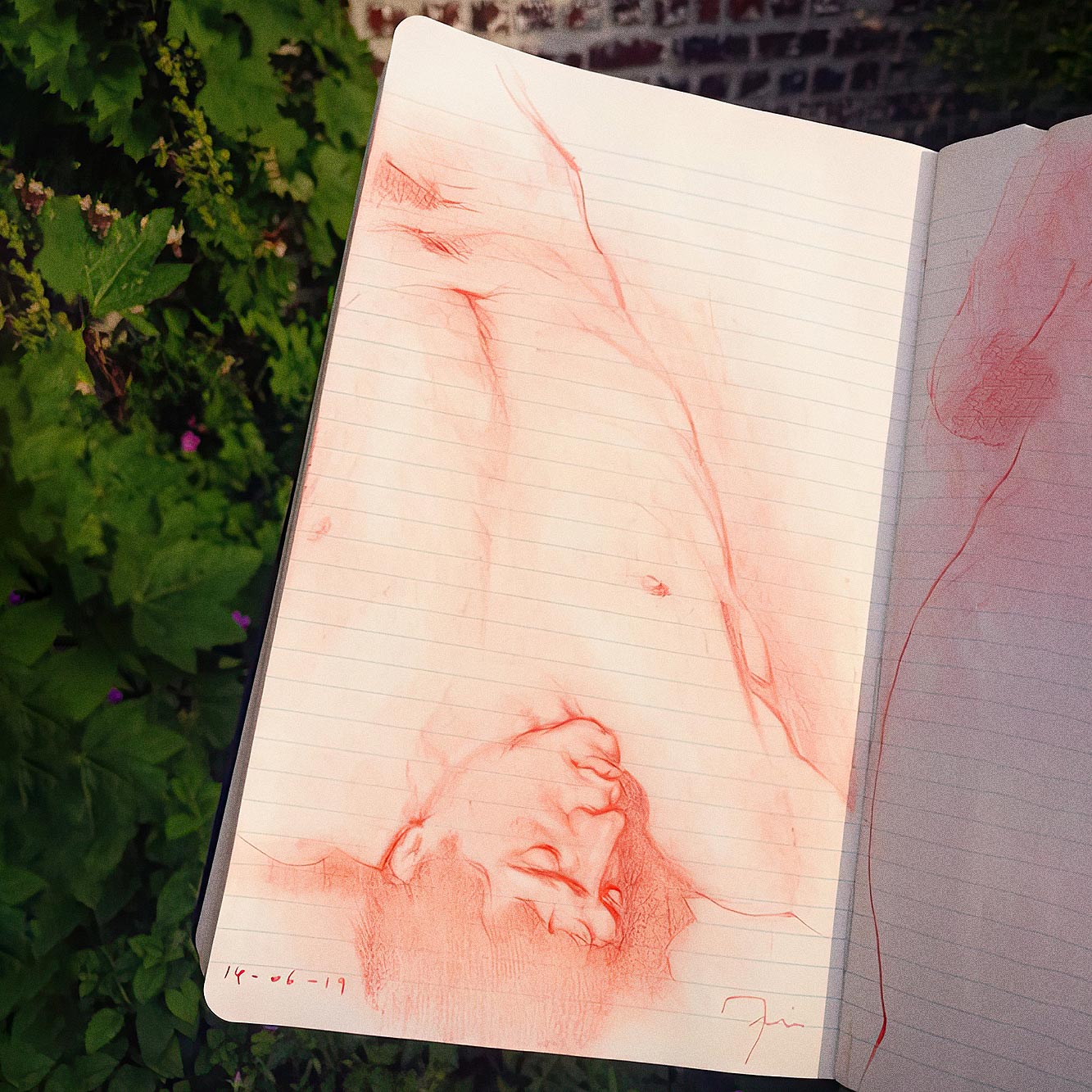 Sanguine drawing from June 27th, 2024