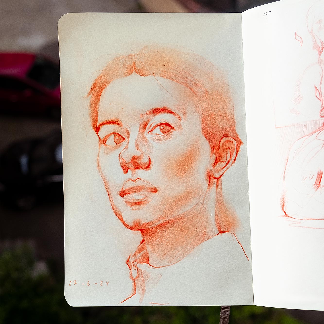 Sanguine drawing from June 27th, 2024