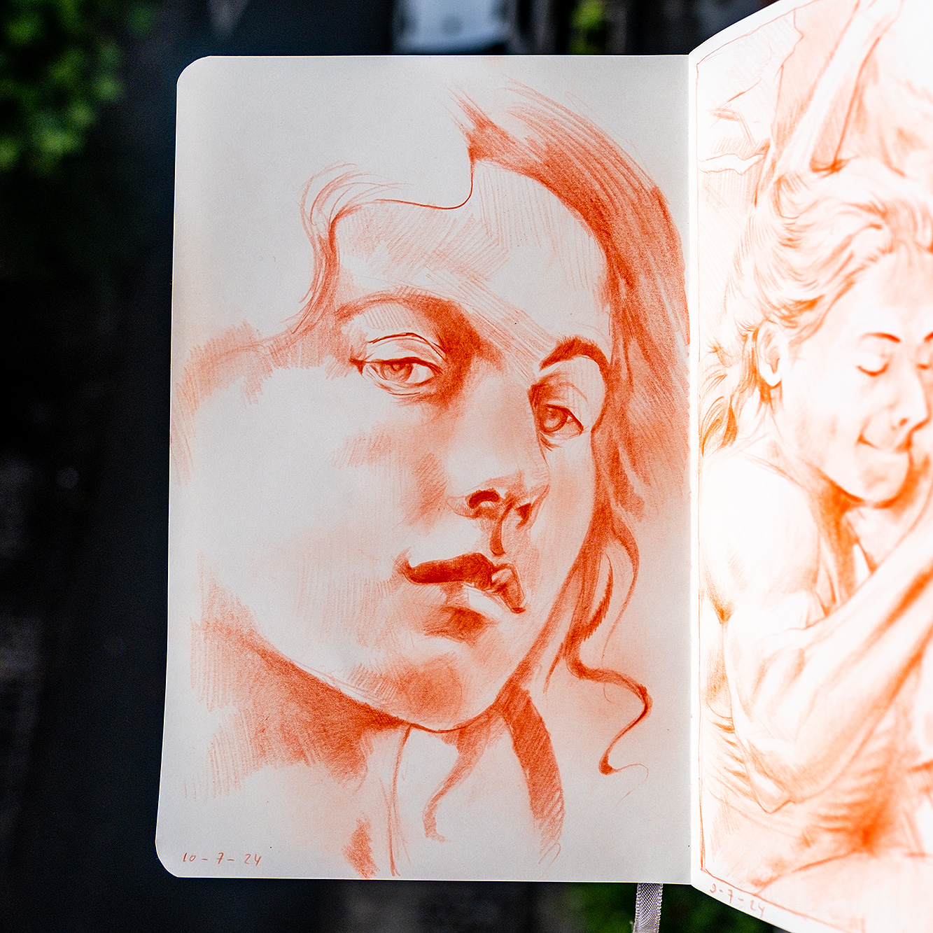 Sanguine drawing from July 22nd, 2024